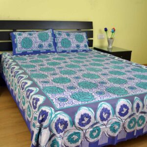 Flower-printed-king-size-bedsheet